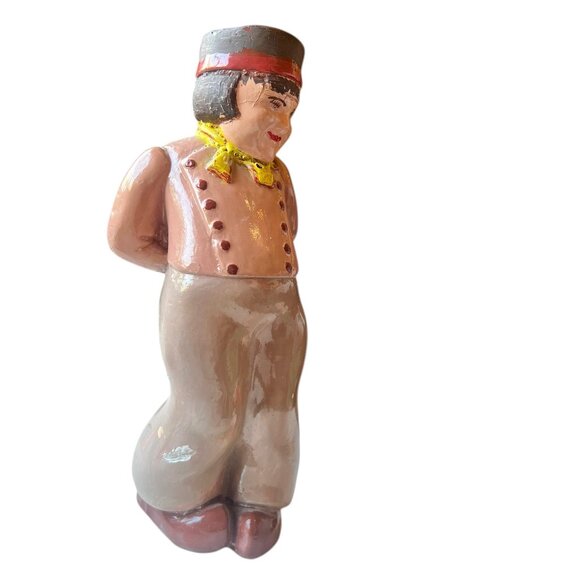 Art Deco Hand-Painted Ceramic Bellhop Figurine 8" Tall Collectible Vintage - Picture 6 of 9